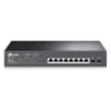 Tplink JetStream™ 10-Port Gigabit Smart Switch with 8-Port PoE+ PORT: 8× Gigabit PoE+ Ports, 2× Gigabit SFP SlotsSPEC: 802.3at/af, 150 W PoE Power, 1U 13-inch Rack-mountable Steel CaseFEATURE: Integration with Omada SDN Controller, 802.1Q VLAN, STP/