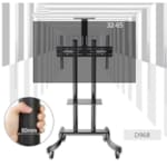 Meuble Pour Écran TV Chariot de Télévision Mobile 32-75 pouces Max 50 KG