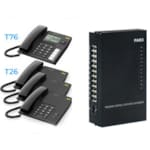 Autocommutateur 3 Lignes  8 Ports de Postes + 1 Alcatel T76 + 3 Nec AT65