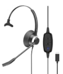 Micro-Casque Filiaire Monaural Connexion USB-C avec Fonctions Cordon USB C-BX