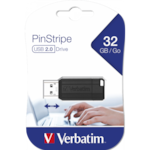 Micro-clé USB PinStripe de 32 Go noire