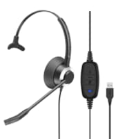 Micro-Casque Monaural UC Connexion USB-A  avec Fonctions Cordon USB A-LX