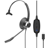 Micro-Casque Monaural UC Connexion USB-C Cordon USB C-LX