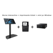 Kit File D'attente Complet Borne Tactile 22" IIyama Prolite T2252mts + Imprimante Ticket EPSON + Mini PC Windows PRO 11