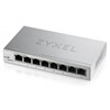 Switch - Manageable - 8 ports : 8 ports Gbps RJ45, Non rackable, Fanless
