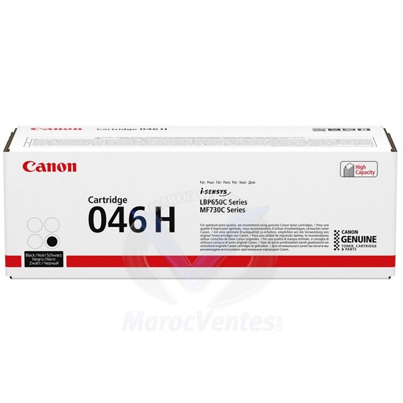 CANON CARTRIDGE 046H TONER ORIGINAL NOIR 6300 PAGES 1254C002AA