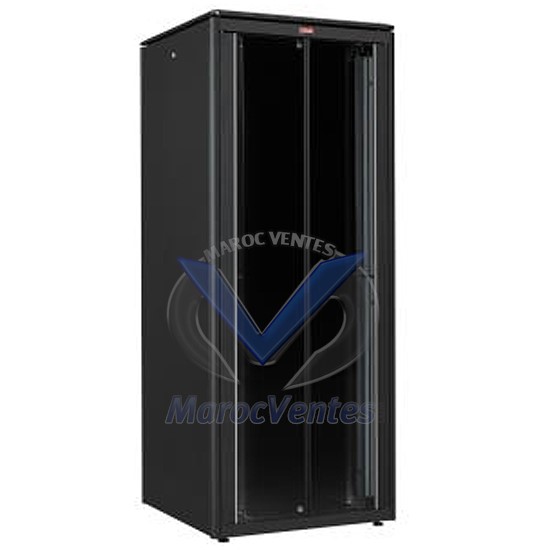 Armoire Dynamic 19" 800/800 a Double Porte en Verre 32U LN-FS32U8080-BL-111