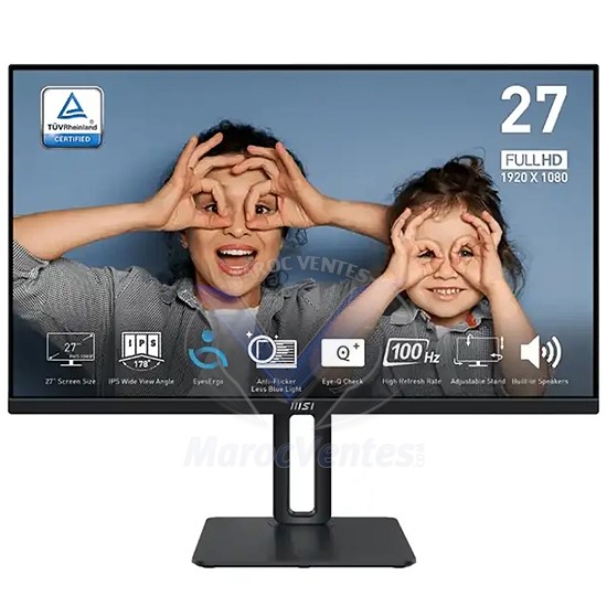 Moniteur MSI PRO M275P 100Hz 1ms 9S6-3PC39M-040