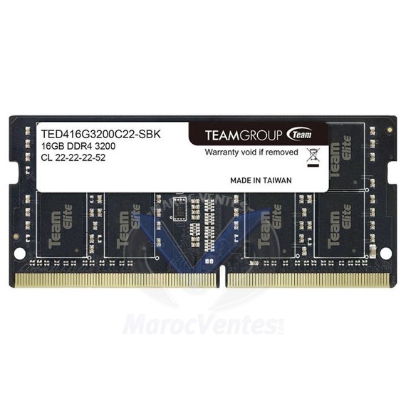 DDRR4 16GB 3200 SODIMM TEAMELITE ‎TED416G3200C22-S01