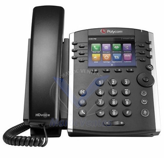Téléphone 12 Comptes SIP et Fonctionnalités Professionnelles Écran Couleur LCD (3.5") VVX400
