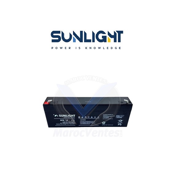 Batterie SUNLIGHT 12V 2,3AH SPA étanche VRLA AGM 12V2_3AH