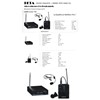 Beta kit microphone sans fil cravate et casque avec récepteur sans fil