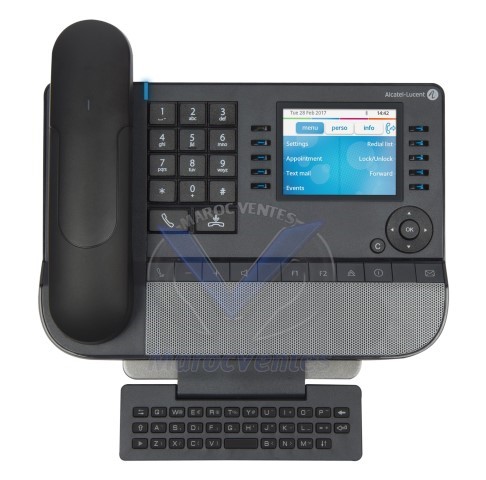Téléphone filaire IP PoE Haut de gamme avec grand écran 8068s