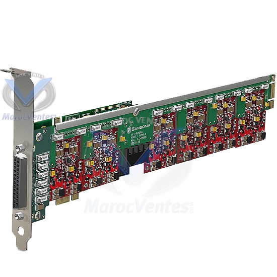Carte analogique PCIe 12 Ports FXO/FXS avec le module anti-echo A40012