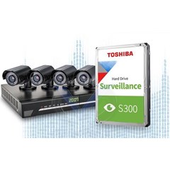 TOSHIBA Disque dur interne S300 1 TO 3P5 SATA 5400RPM, (surveillance) HDWV110UZSVA