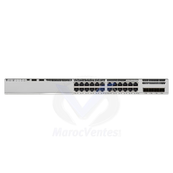 Catalyst 9200L 24 x 10/100/1000 (PoE+) + 4 x SFP+ 10 Go 740 W C9200L-24P-4X-E