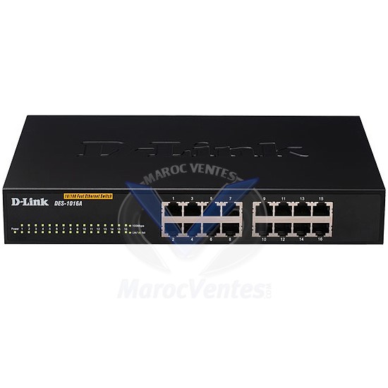 16 port 10/100Mbps unmanaged switch (plastic casing) EU power plug DES-1016A/E