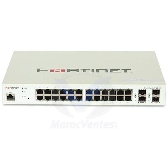Switch FortiGate Layer 2/3 avec 24 ports GE RJ45, 4 x GE SFP FS-224E