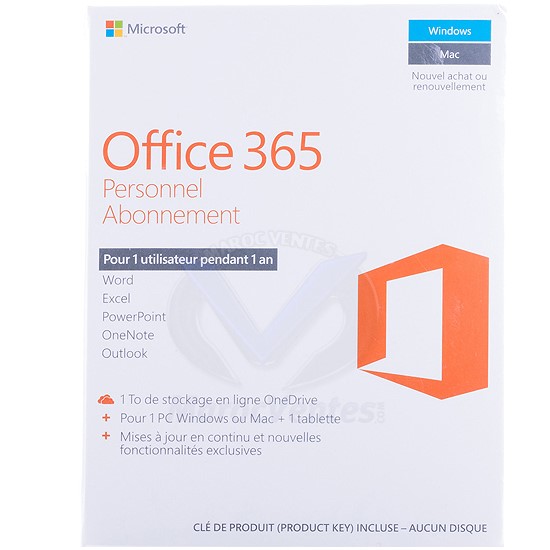 Office 365 Personal French Subscr 1YR Africa Only QQ2-00890