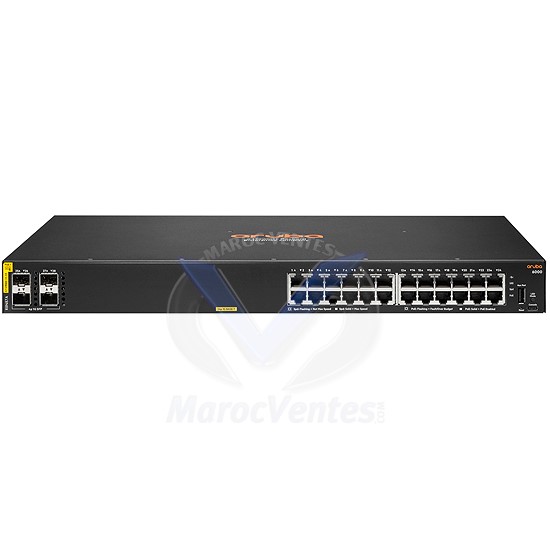 Aruba 6000 24G Class4  Switch Manageable 24 Ports PoE+ 10/100/1000 Mbps + 4 SFP R8N87A